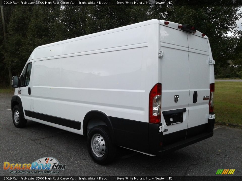 2019 Ram ProMaster 3500 High Roof Cargo Van Bright White / Black Photo #8