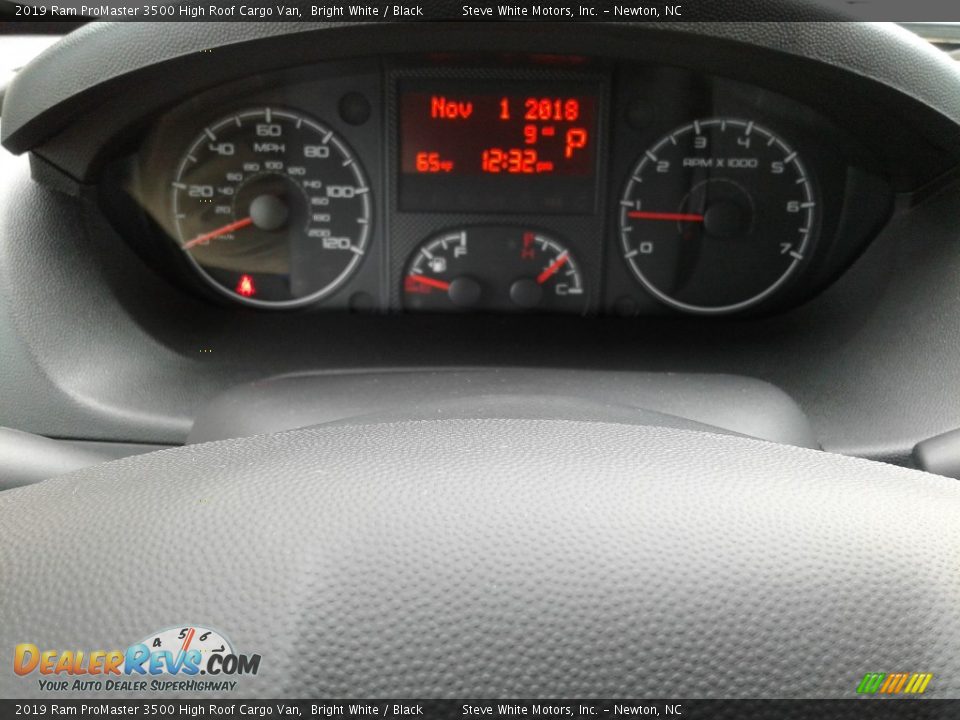 2019 Ram ProMaster 3500 High Roof Cargo Van Bright White / Black Photo #16