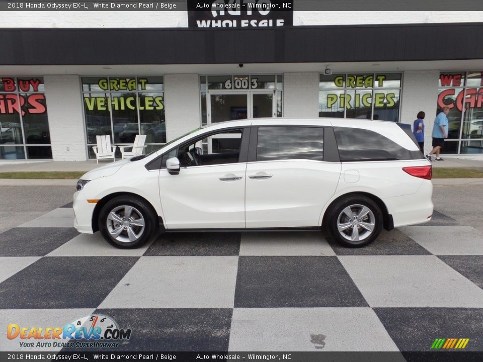 2018 Honda Odyssey EX-L White Diamond Pearl / Beige Photo #1