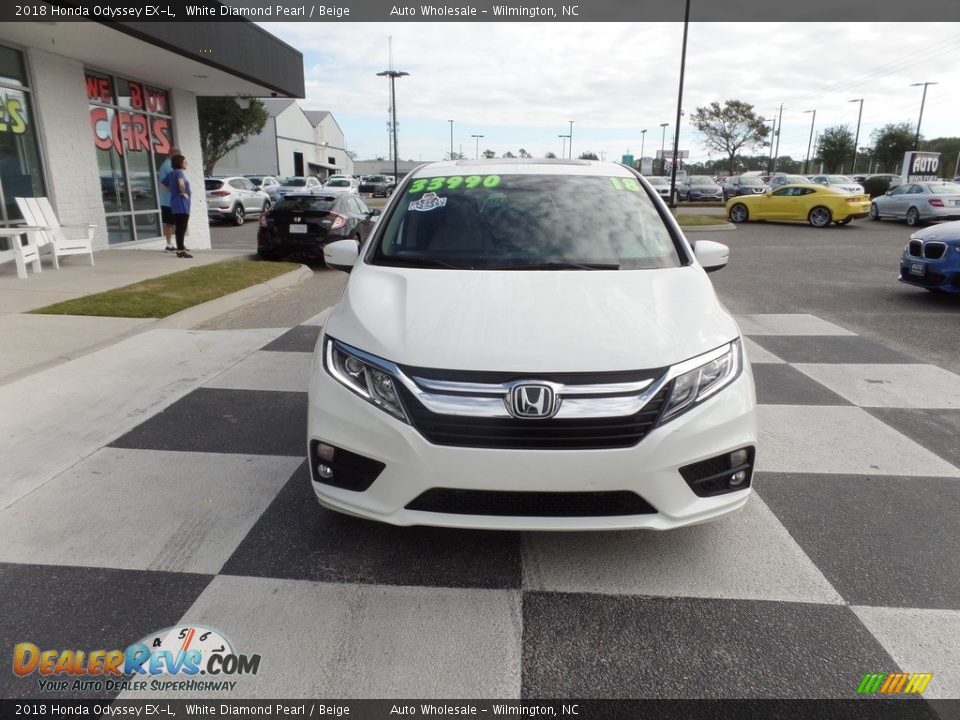 2018 Honda Odyssey EX-L White Diamond Pearl / Beige Photo #2