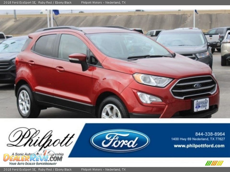 2018 Ford EcoSport SE Ruby Red / Ebony Black Photo #1