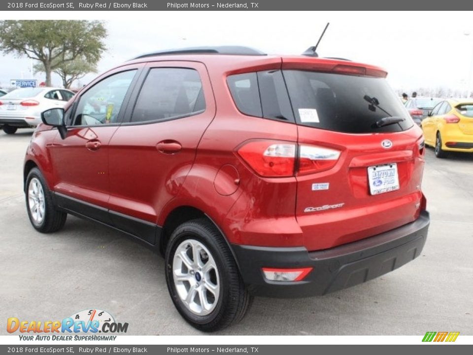 2018 Ford EcoSport SE Ruby Red / Ebony Black Photo #6