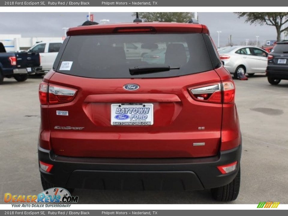 2018 Ford EcoSport SE Ruby Red / Ebony Black Photo #7