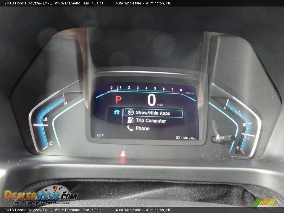 2018 Honda Odyssey EX-L White Diamond Pearl / Beige Photo #16