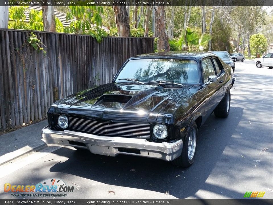 1973 Chevrolet Nova Coupe Black / Black Photo #8