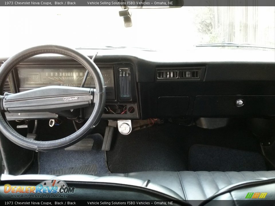 1973 Chevrolet Nova Coupe Black / Black Photo #19