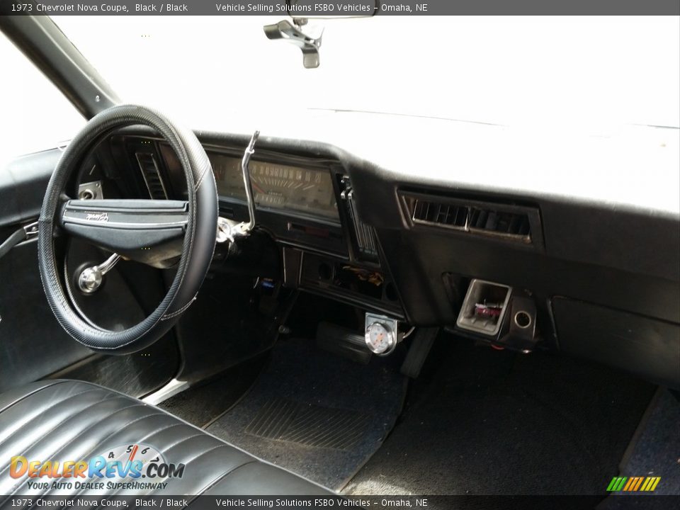 1973 Chevrolet Nova Coupe Black / Black Photo #20