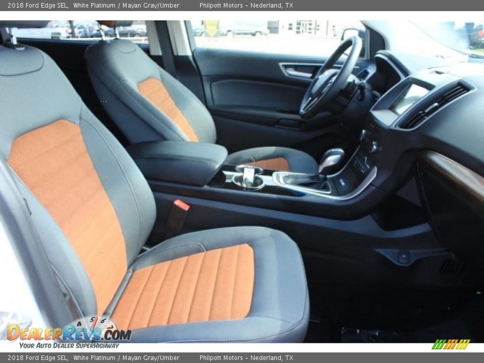 2018 Ford Edge SEL White Platinum / Mayan Gray/Umber Photo #32