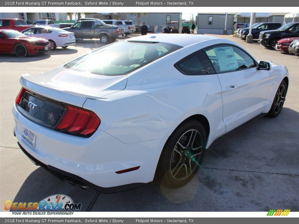 2018 Ford Mustang GT Premium Fastback Oxford White / Ebony Photo #6