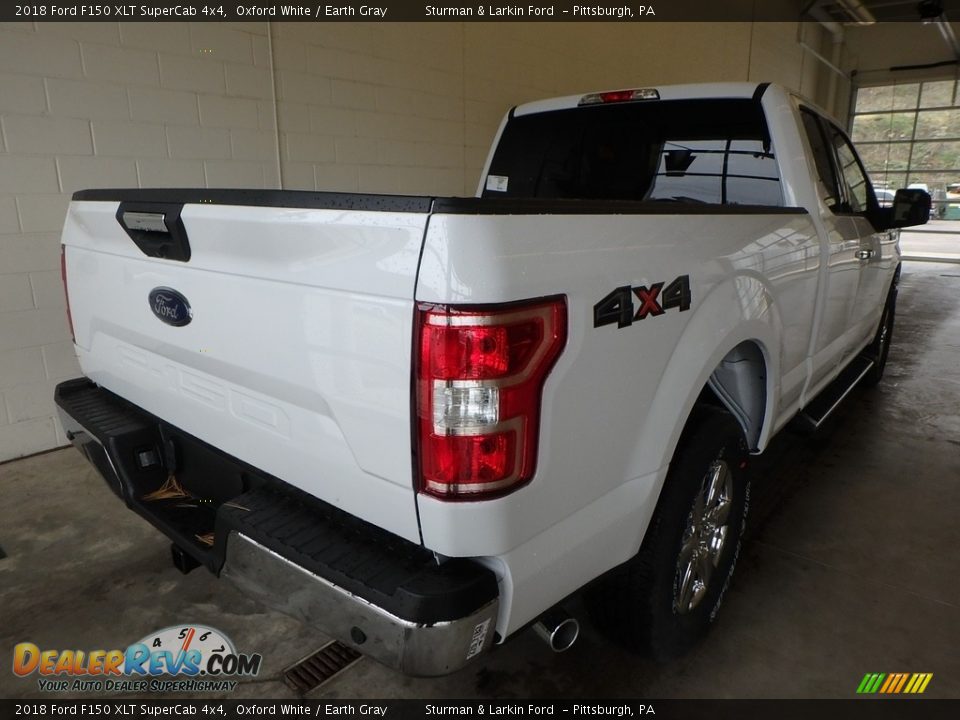 2018 Ford F150 XLT SuperCab 4x4 Oxford White / Earth Gray Photo #2