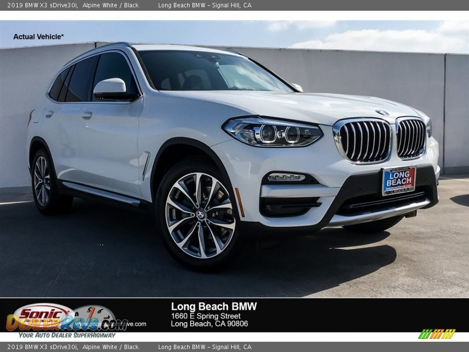 2019 BMW X3 sDrive30i Alpine White / Black Photo #1