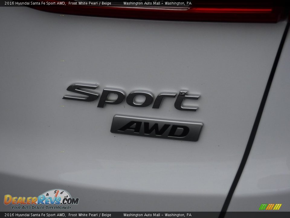 2016 Hyundai Santa Fe Sport AWD Frost White Pearl / Beige Photo #10