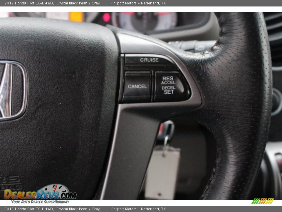 2012 Honda Pilot EX-L 4WD Crystal Black Pearl / Gray Photo #21