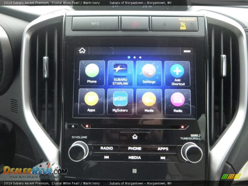 2019 Subaru Ascent Premium Crystal White Pearl / Warm Ivory Photo #17