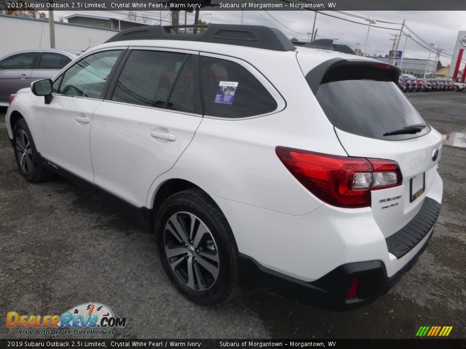 2019 Subaru Outback 2.5i Limited Crystal White Pearl / Warm Ivory Photo #6