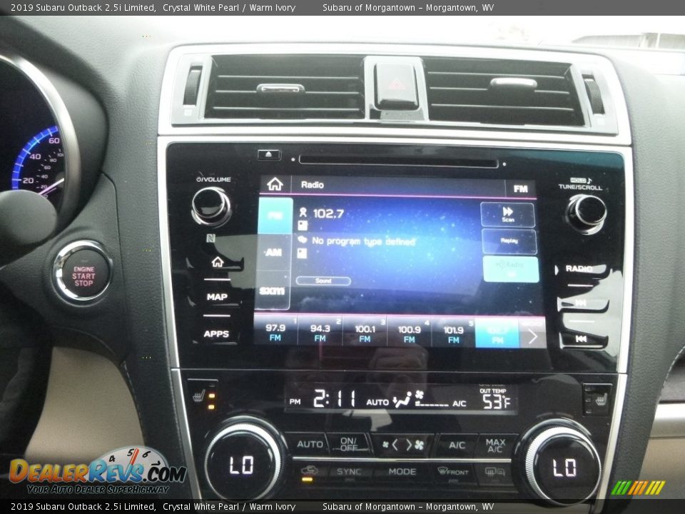 2019 Subaru Outback 2.5i Limited Crystal White Pearl / Warm Ivory Photo #16