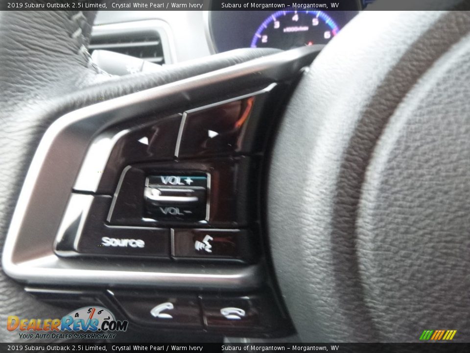 2019 Subaru Outback 2.5i Limited Crystal White Pearl / Warm Ivory Photo #20