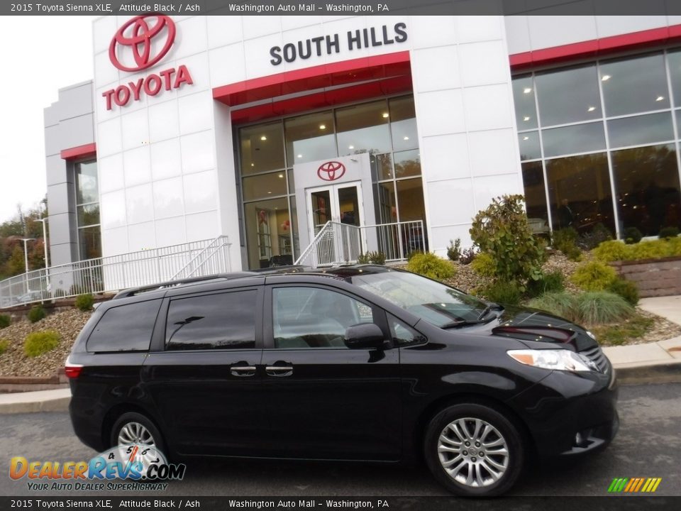 2015 Toyota Sienna XLE Attitude Black / Ash Photo #2