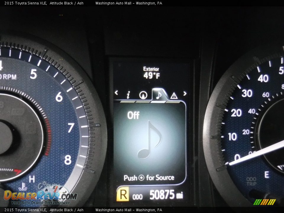 2015 Toyota Sienna XLE Attitude Black / Ash Photo #29