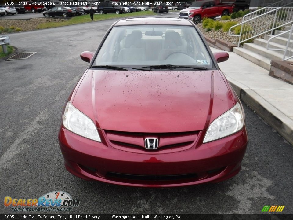 2005 Honda Civic EX Sedan Tango Red Pearl / Ivory Photo #6