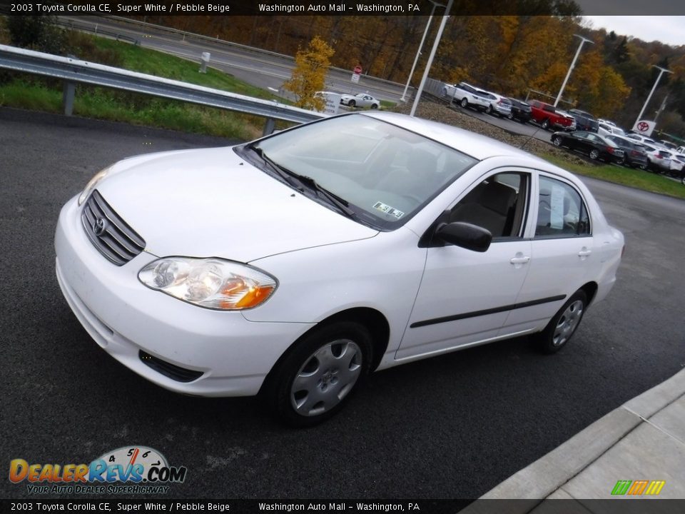 2003 Toyota Corolla CE Super White / Pebble Beige Photo #4
