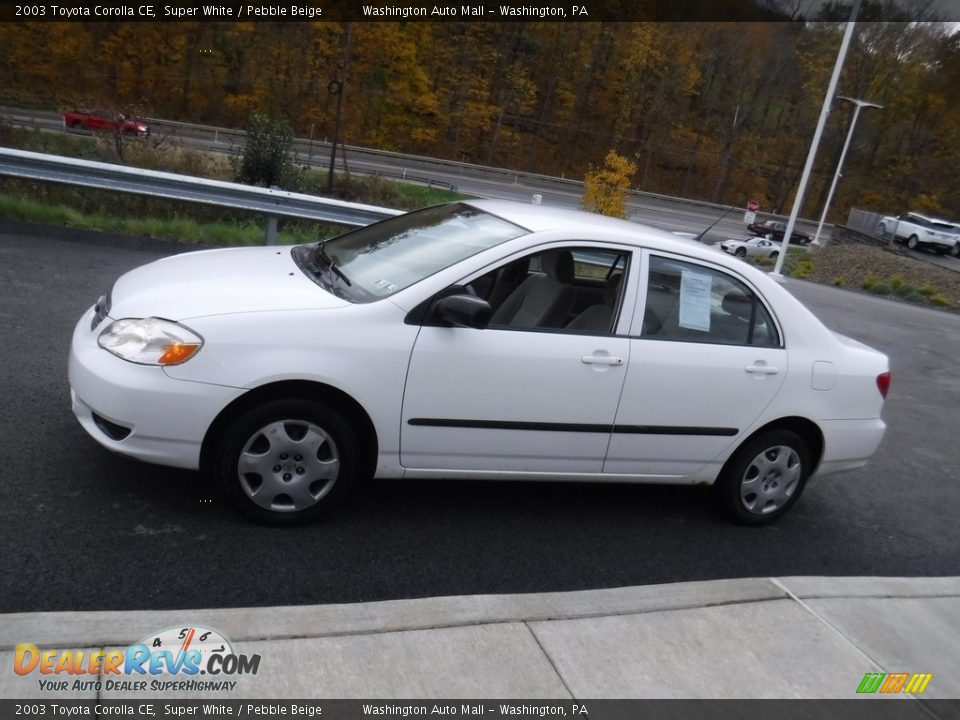 2003 Toyota Corolla CE Super White / Pebble Beige Photo #5