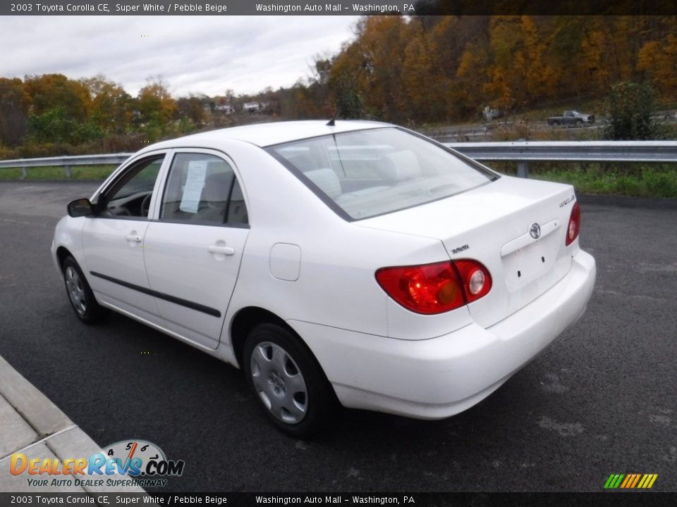 2003 Toyota Corolla CE Super White / Pebble Beige Photo #6