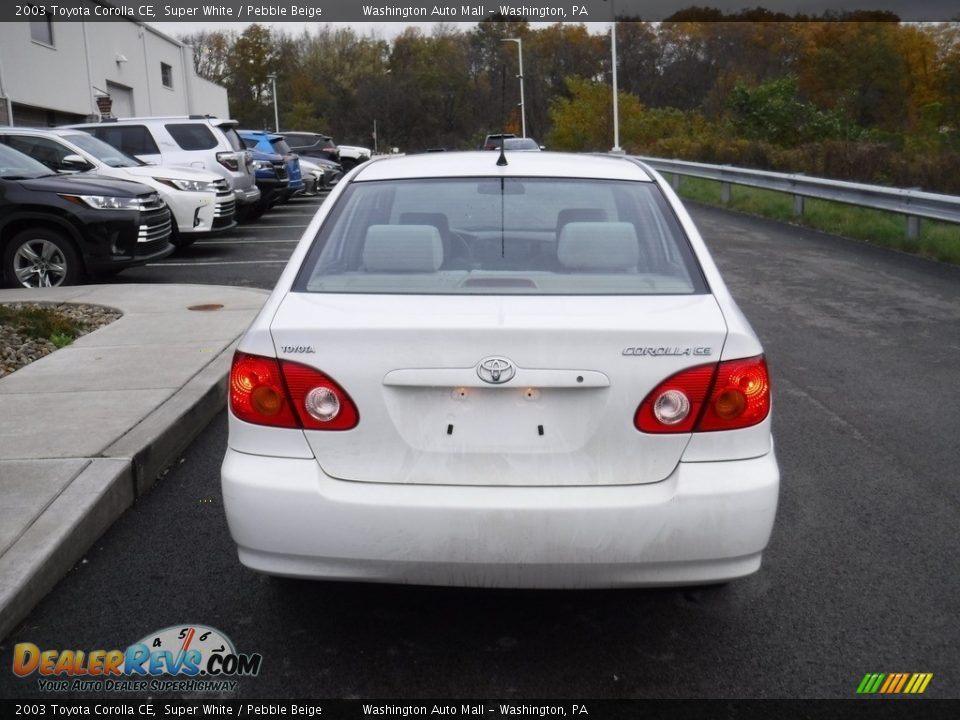 2003 Toyota Corolla CE Super White / Pebble Beige Photo #7