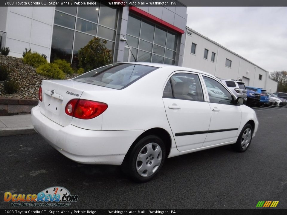 2003 Toyota Corolla CE Super White / Pebble Beige Photo #8