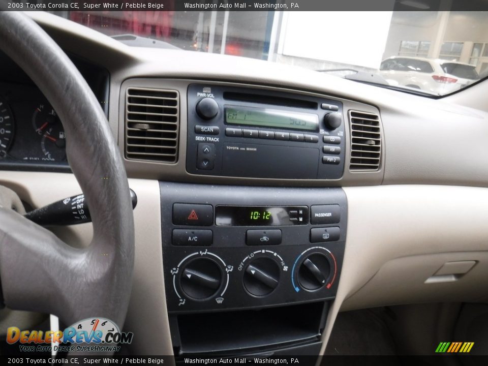 2003 Toyota Corolla CE Super White / Pebble Beige Photo #12