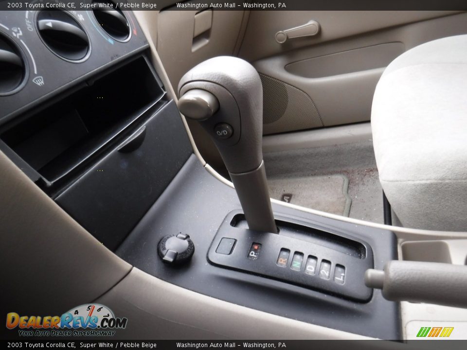 2003 Toyota Corolla CE Super White / Pebble Beige Photo #13