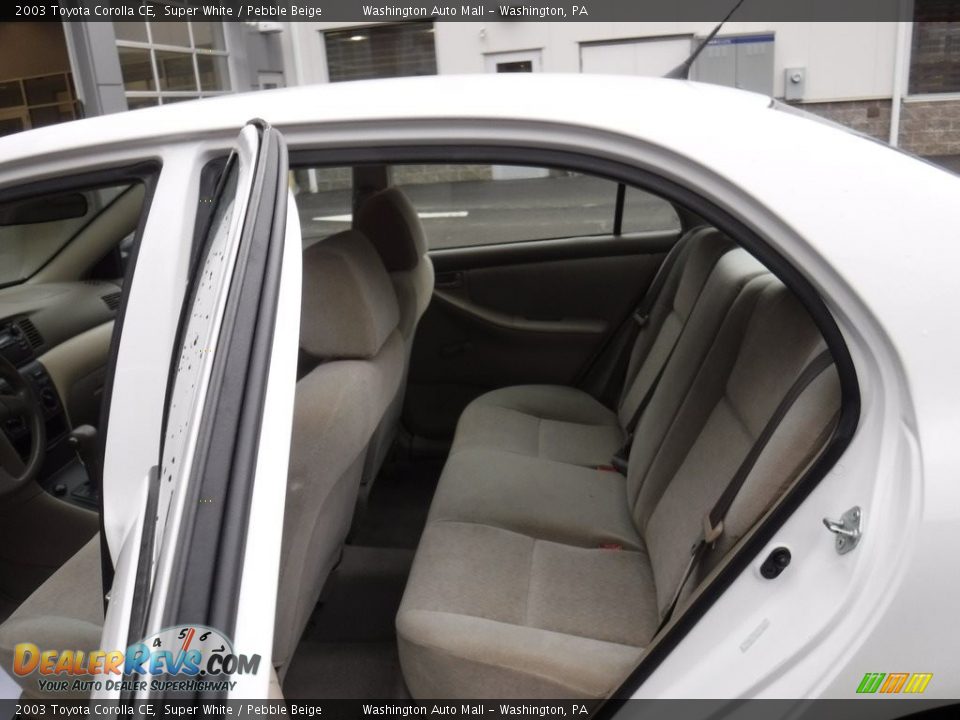 2003 Toyota Corolla CE Super White / Pebble Beige Photo #17