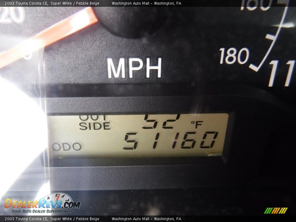 2003 Toyota Corolla CE Super White / Pebble Beige Photo #20