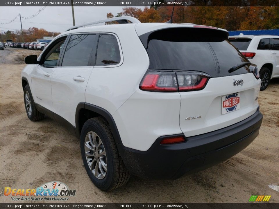2019 Jeep Cherokee Latitude Plus 4x4 Bright White / Black Photo #4
