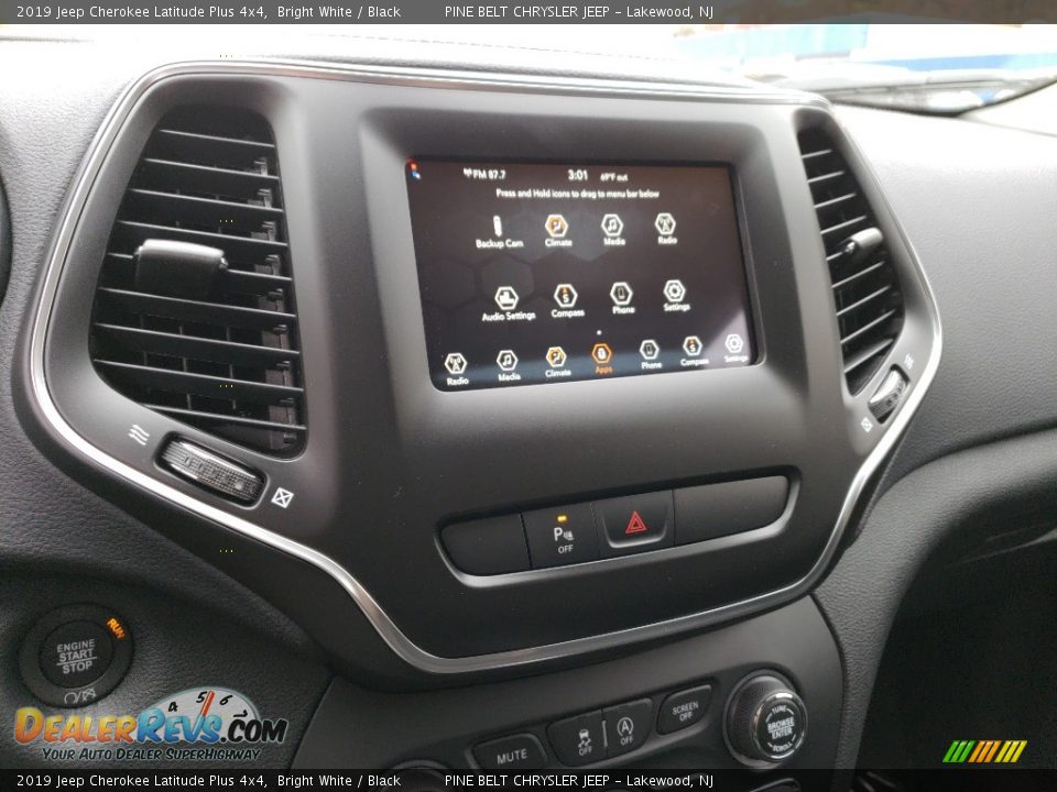 2019 Jeep Cherokee Latitude Plus 4x4 Bright White / Black Photo #10