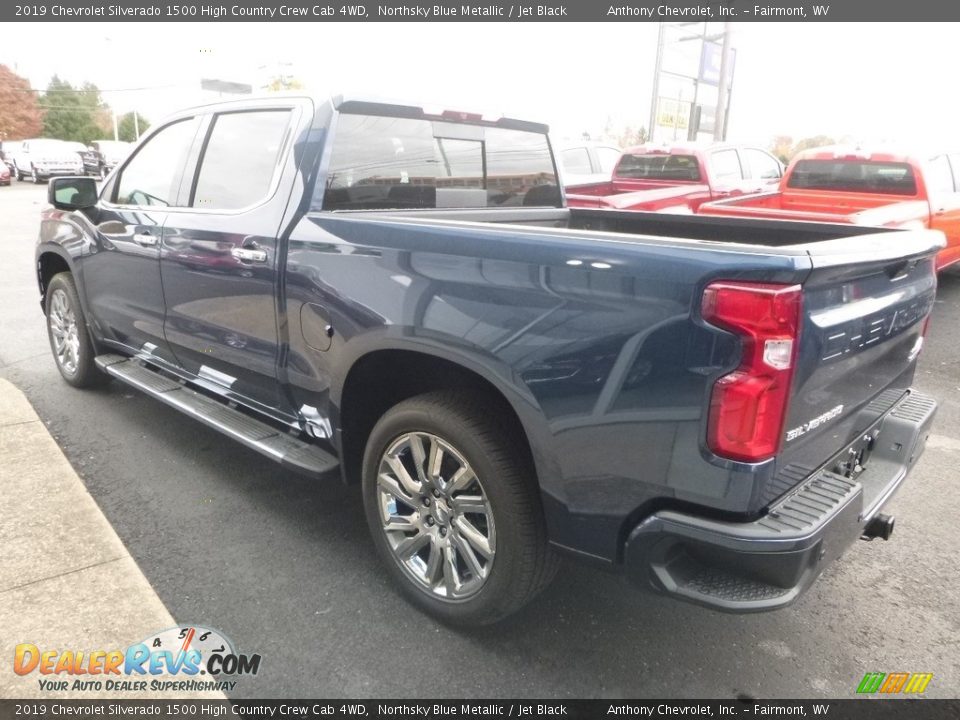 2019 Chevrolet Silverado 1500 High Country Crew Cab 4WD Northsky Blue Metallic / Jet Black Photo #6