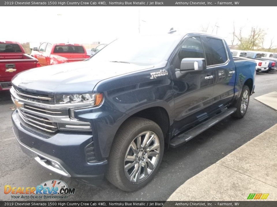 2019 Chevrolet Silverado 1500 High Country Crew Cab 4WD Northsky Blue Metallic / Jet Black Photo #7