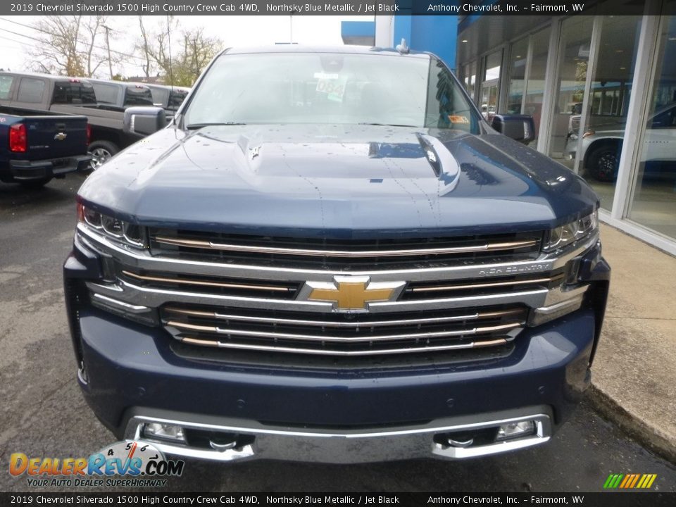 2019 Chevrolet Silverado 1500 High Country Crew Cab 4WD Northsky Blue Metallic / Jet Black Photo #8