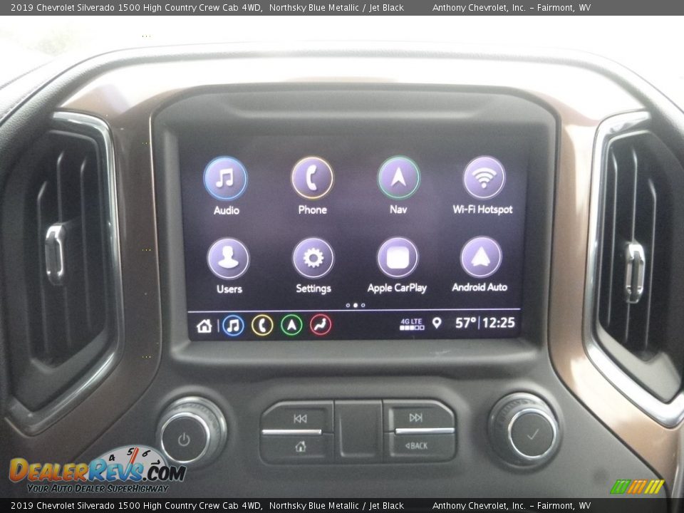 2019 Chevrolet Silverado 1500 High Country Crew Cab 4WD Northsky Blue Metallic / Jet Black Photo #17