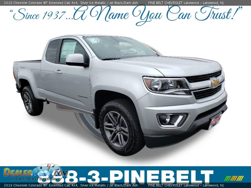 2019 Chevrolet Colorado WT Extended Cab 4x4 Silver Ice Metallic / Jet Black/Dark Ash Photo #1