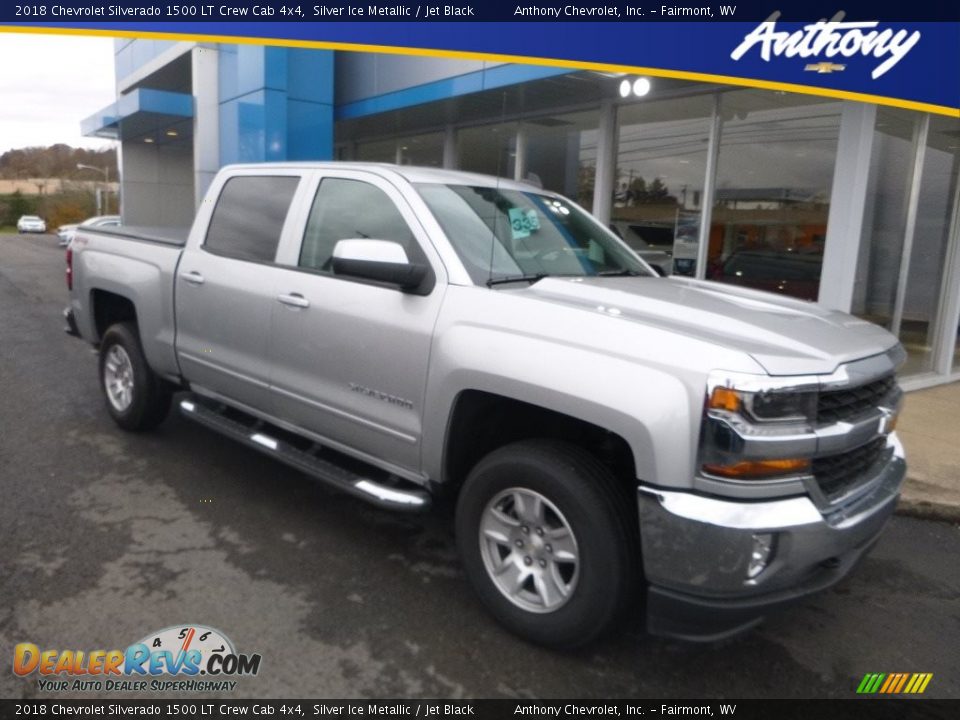 2018 Chevrolet Silverado 1500 LT Crew Cab 4x4 Silver Ice Metallic / Jet Black Photo #1