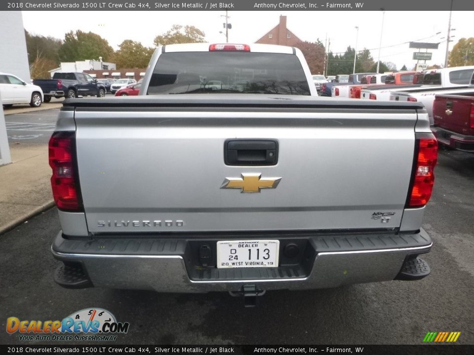 2018 Chevrolet Silverado 1500 LT Crew Cab 4x4 Silver Ice Metallic / Jet Black Photo #4