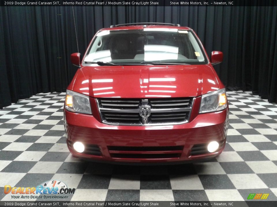 2009 Dodge Grand Caravan SXT Inferno Red Crystal Pearl / Medium Slate Gray/Light Shale Photo #3