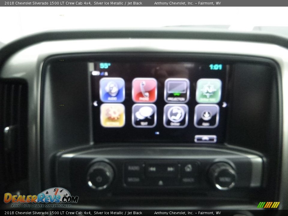 2018 Chevrolet Silverado 1500 LT Crew Cab 4x4 Silver Ice Metallic / Jet Black Photo #14