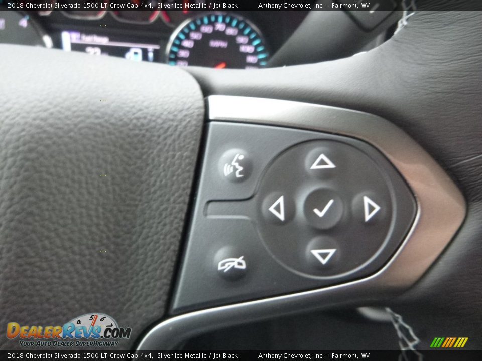 2018 Chevrolet Silverado 1500 LT Crew Cab 4x4 Silver Ice Metallic / Jet Black Photo #16