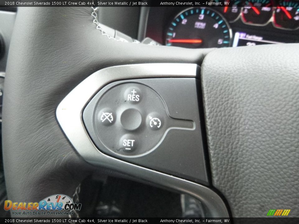2018 Chevrolet Silverado 1500 LT Crew Cab 4x4 Silver Ice Metallic / Jet Black Photo #17