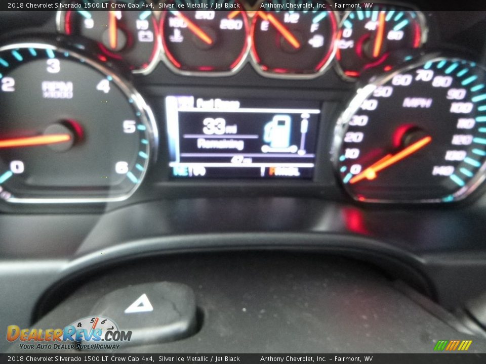 2018 Chevrolet Silverado 1500 LT Crew Cab 4x4 Silver Ice Metallic / Jet Black Photo #18