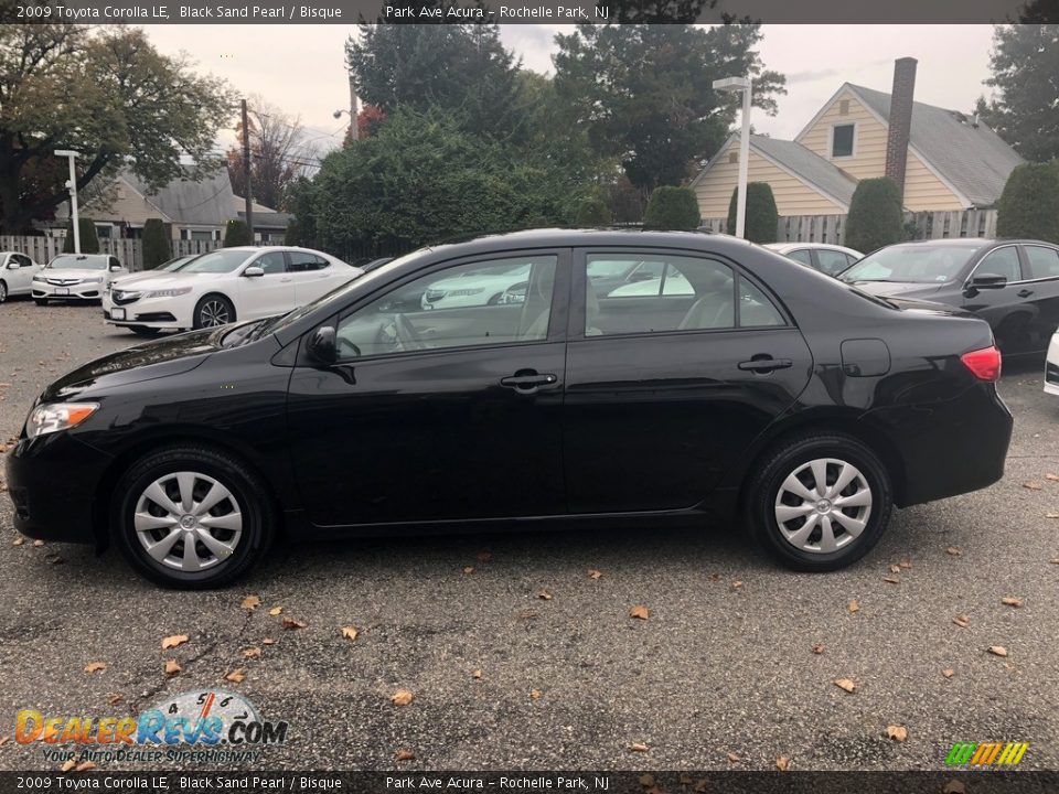 2009 Toyota Corolla LE Black Sand Pearl / Bisque Photo #4