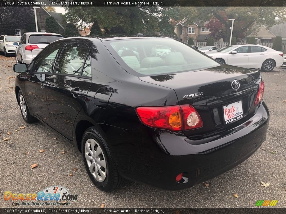 2009 Toyota Corolla LE Black Sand Pearl / Bisque Photo #5