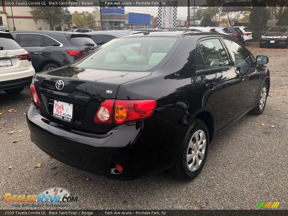 2009 Toyota Corolla LE Black Sand Pearl / Bisque Photo #7